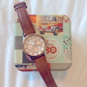 Leather Fossil watch